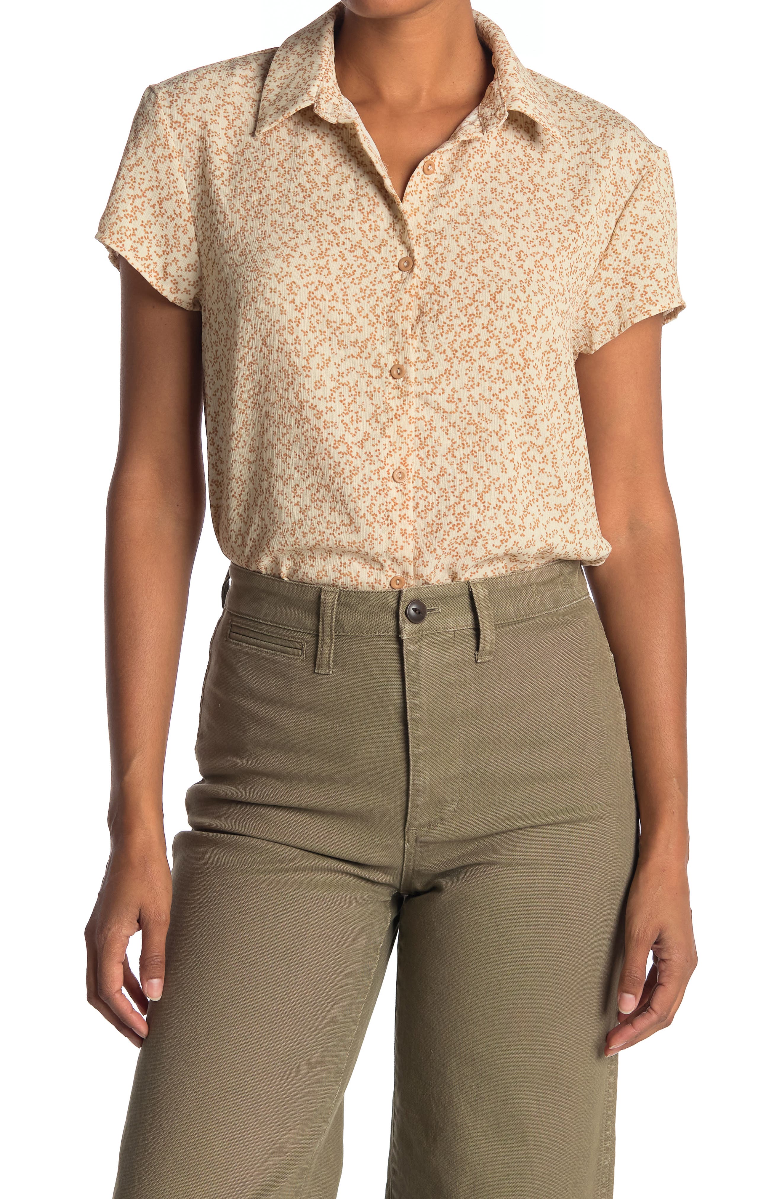 Everleigh Short Sleeve Collared Blouse (Women) | Nordstromrack