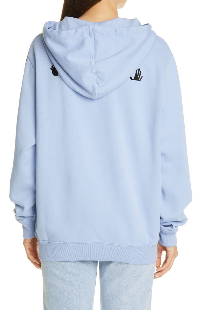 Off-White Boyfriends Are Temporary Graphic Cotton Hoodie, Alternate, color, 