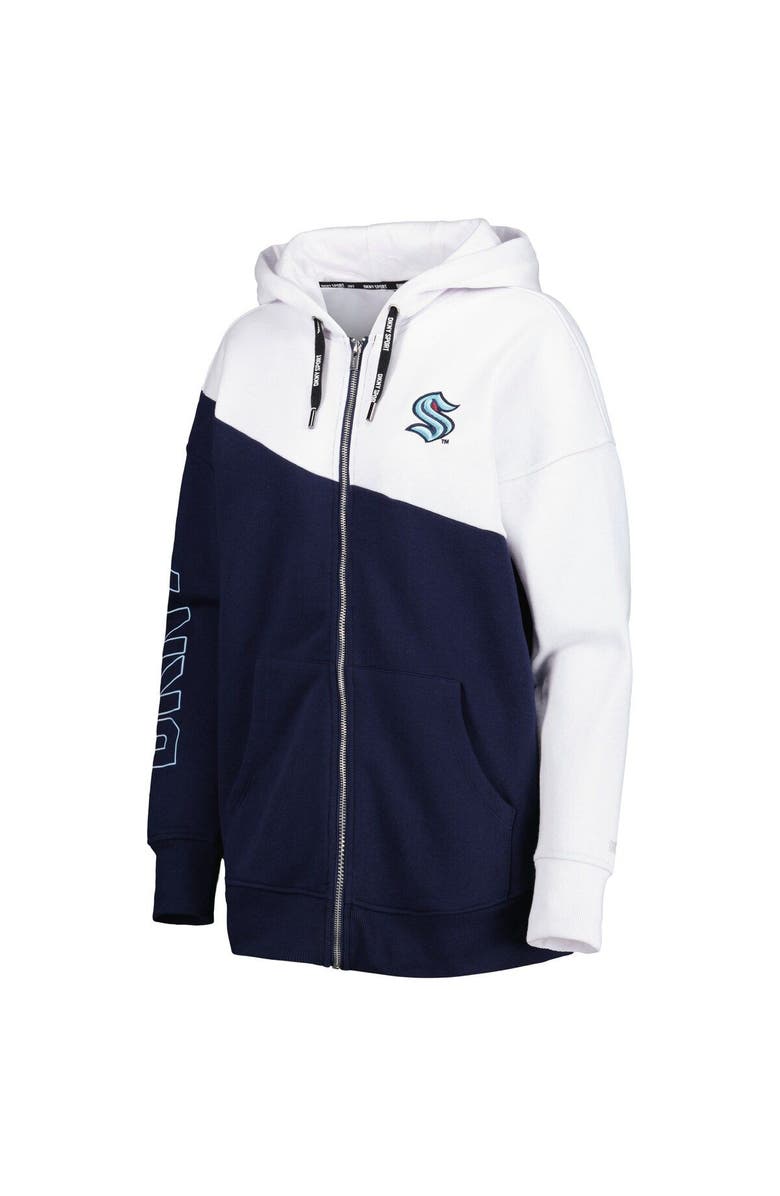 DKNY SPORT Women's DKNY Sport Deep Sea Blue/White Seattle Kraken Gina Full-Zip Hoodie, Alternate, color, 