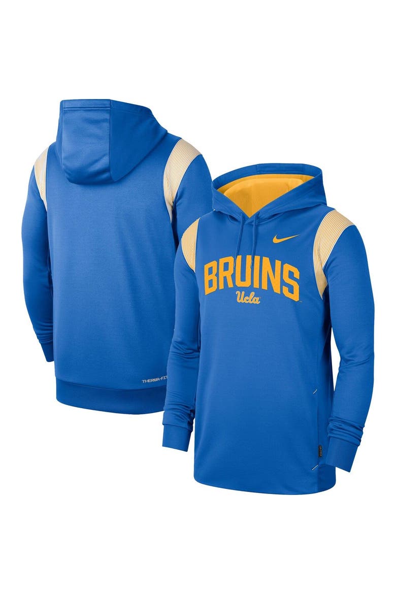Men's Nike Blue UCLA Bruins 2022 Game Day Sideline Performance Pullover Hoodie, Main, color, Blue