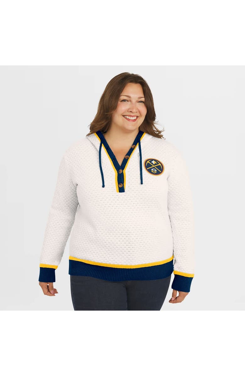 WEAR by Erin Andrews Women's WEAR by Erin Andrews White Denver Nuggets Plus Size Hoodie Sweater, Alternate, color, White
