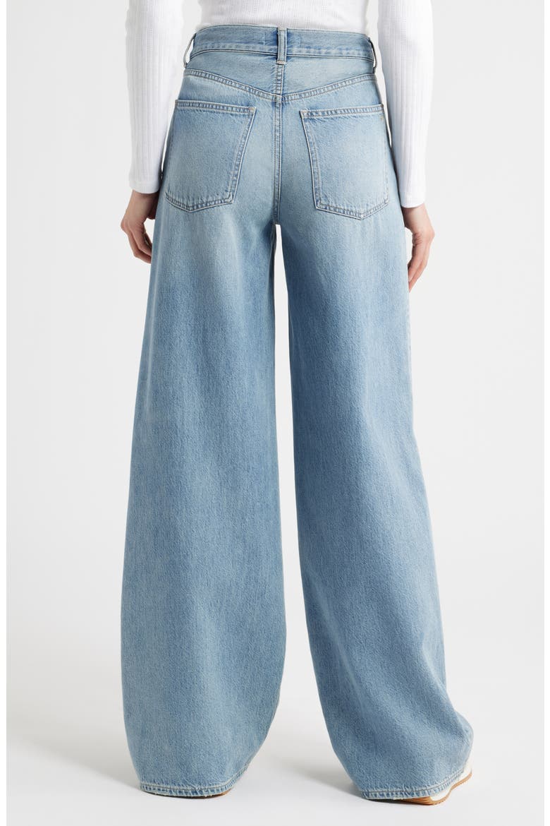 Superwide Leg Drawstring Jeans, Alternate, color, DAFFODILL WASH