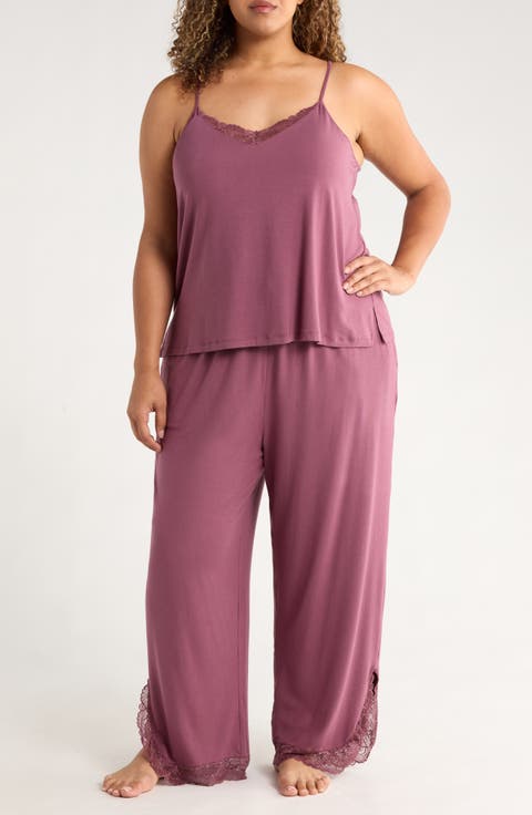 Moonlight Eco Lace Trim Pajamas (Plus)