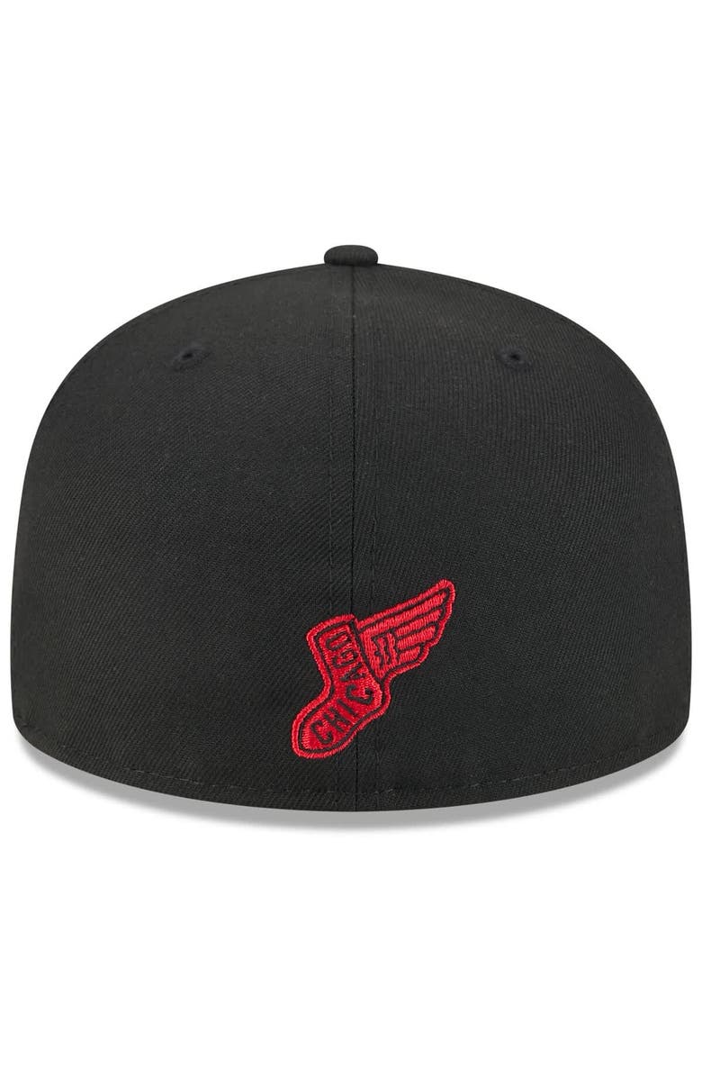 New Era Men's New Era Black Chicago White Sox 2025 City Connect Fan Pack 59FIFTY Fitted Hat, Alternate, color, Black