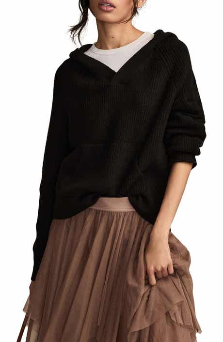 Lucky Brand Cloud Soft V-Neck Sweater Hoodie