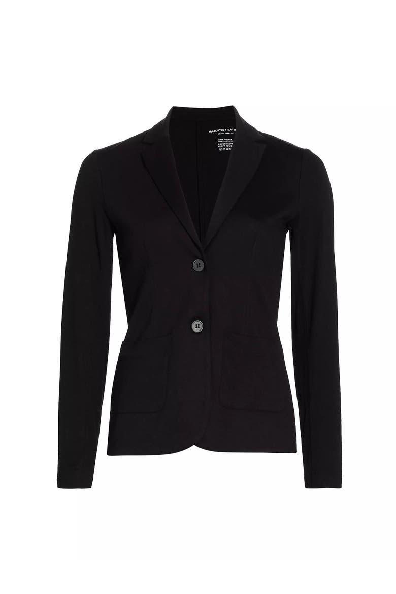 Soft Touch Two Button Blazer, Main, color, NOIR