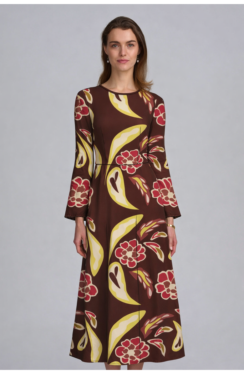 ELLE Collection Printed Dress, Main, color, Multi
