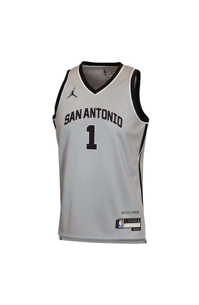 Jordan Brand Youth Jordan Brand Victor Wembanyama Silver San Antonio Spurs Swingman Jersey - Statement Edition, Alternate, color, Silver