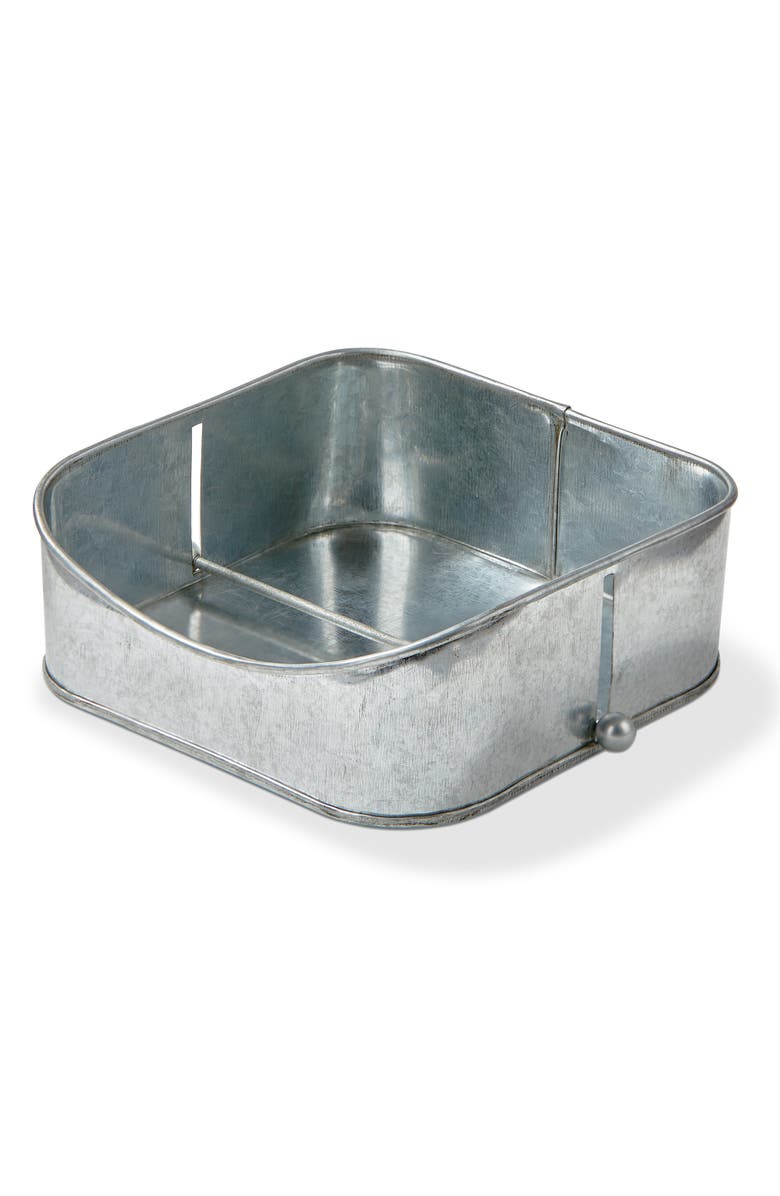 tag Galvanized Napkin Holder Stylish Kitchen Serveware Organizer, Main, color, Silver