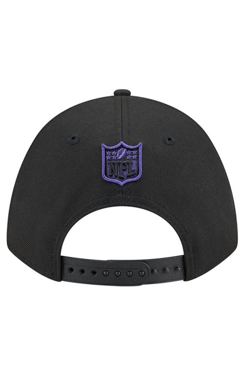 New Era Men
s New Era  Black Baltimore Ravens 30th Anniversary A-Frame 9FORTY Adjustable Hat, Alternate, color, Black