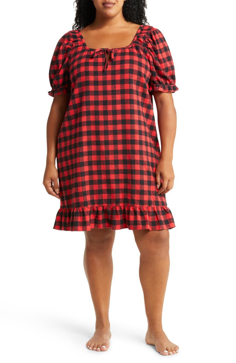 Nordstrom Matching Family Moments Buffalo Check Cotton Nightgown, Main, color, 