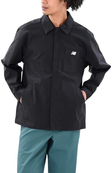 Water Repellent Cotton Blend Twill Coach's Jacket