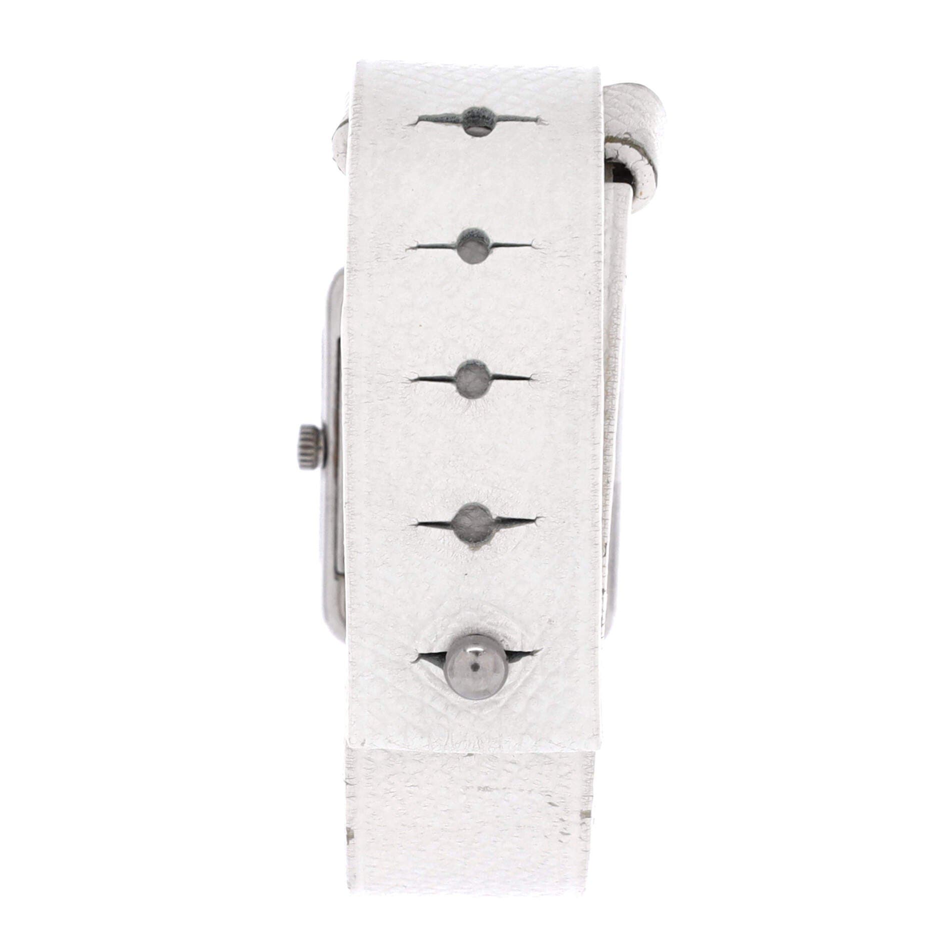 Barenia Quartz Watch Stainless Steel and Leather 21, Alternate, color, White