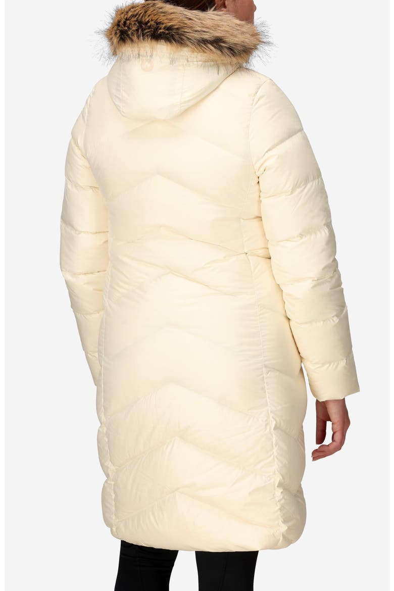 Montreaux 700 Fill Power Down Hooded Coat with Faux Fur Trim, Alternate, color, PAPYRUS