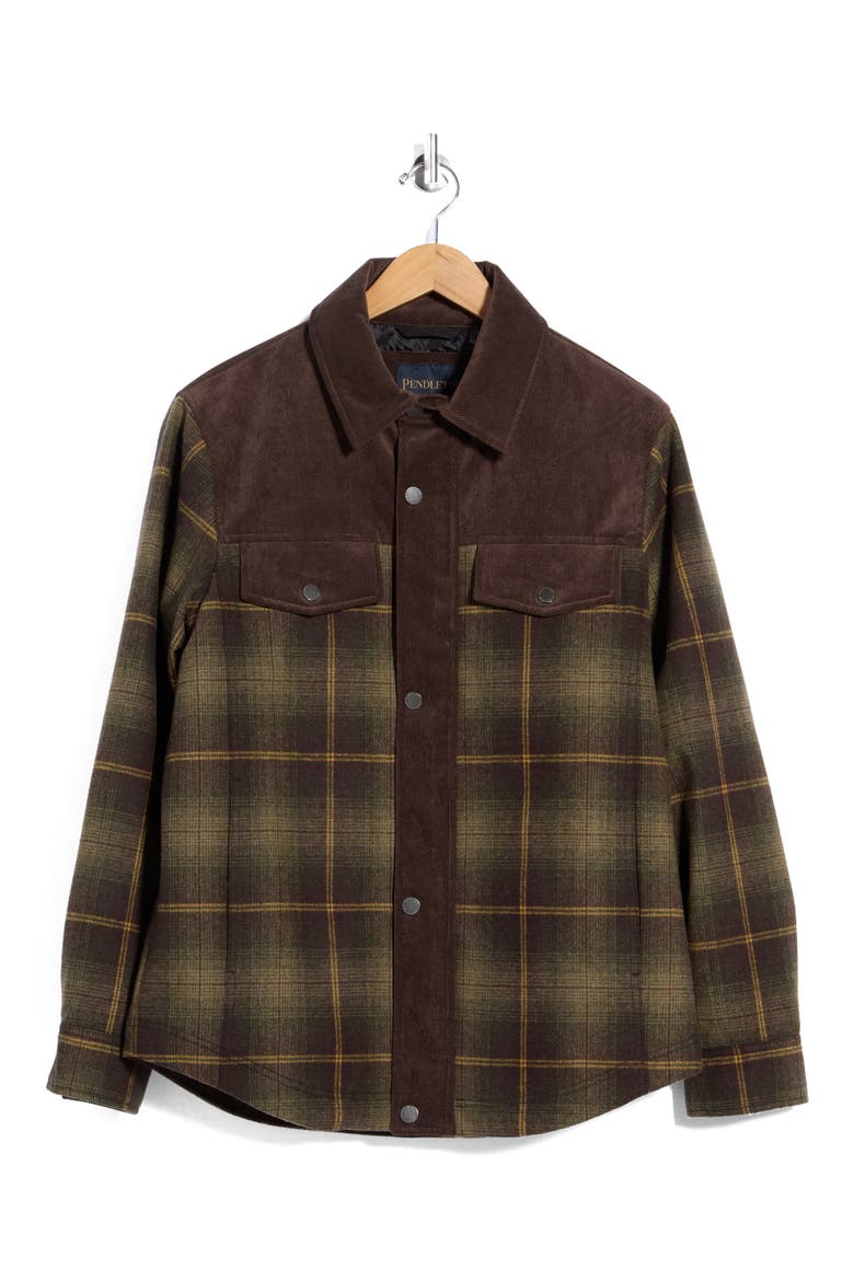 Timberline Hybrid Shirt Jacket, Alternate, color, OLIVE PLAID