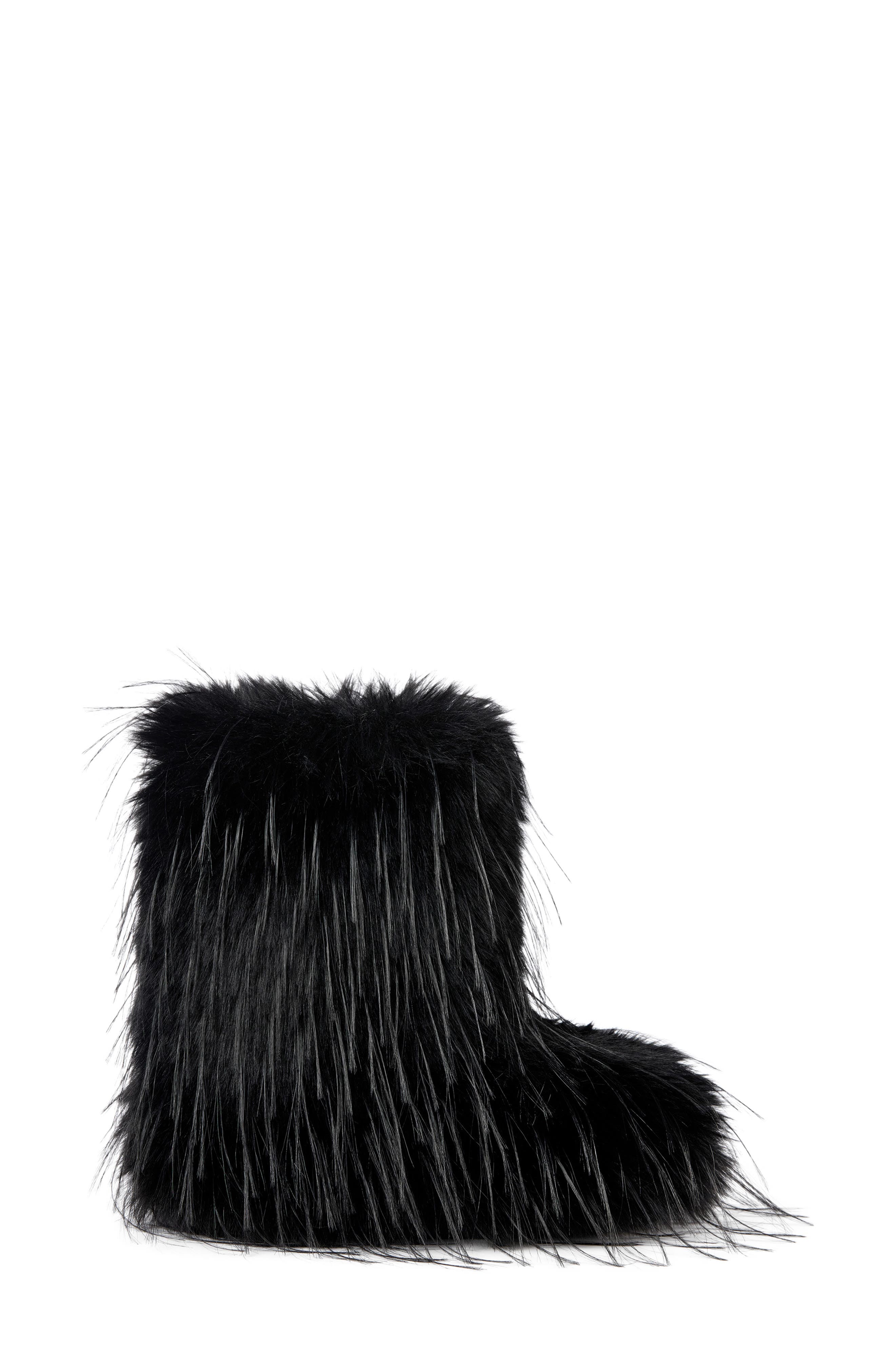Lenix Faux Fur Boot, Alternate, color, BLACK