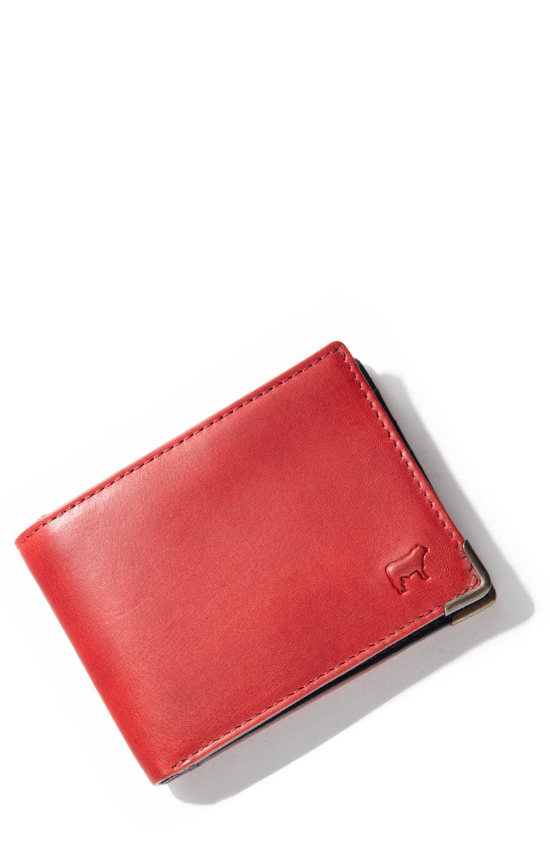 Will Leather Goods William Two Tone Bifold Wallet, Main, color, Red/ Black