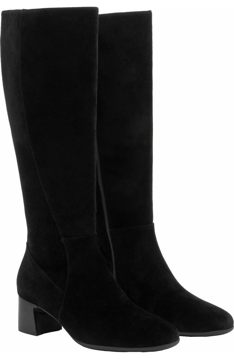 ABEO Avenue Tall Boot, Alternate, color, Black Suede - Regular