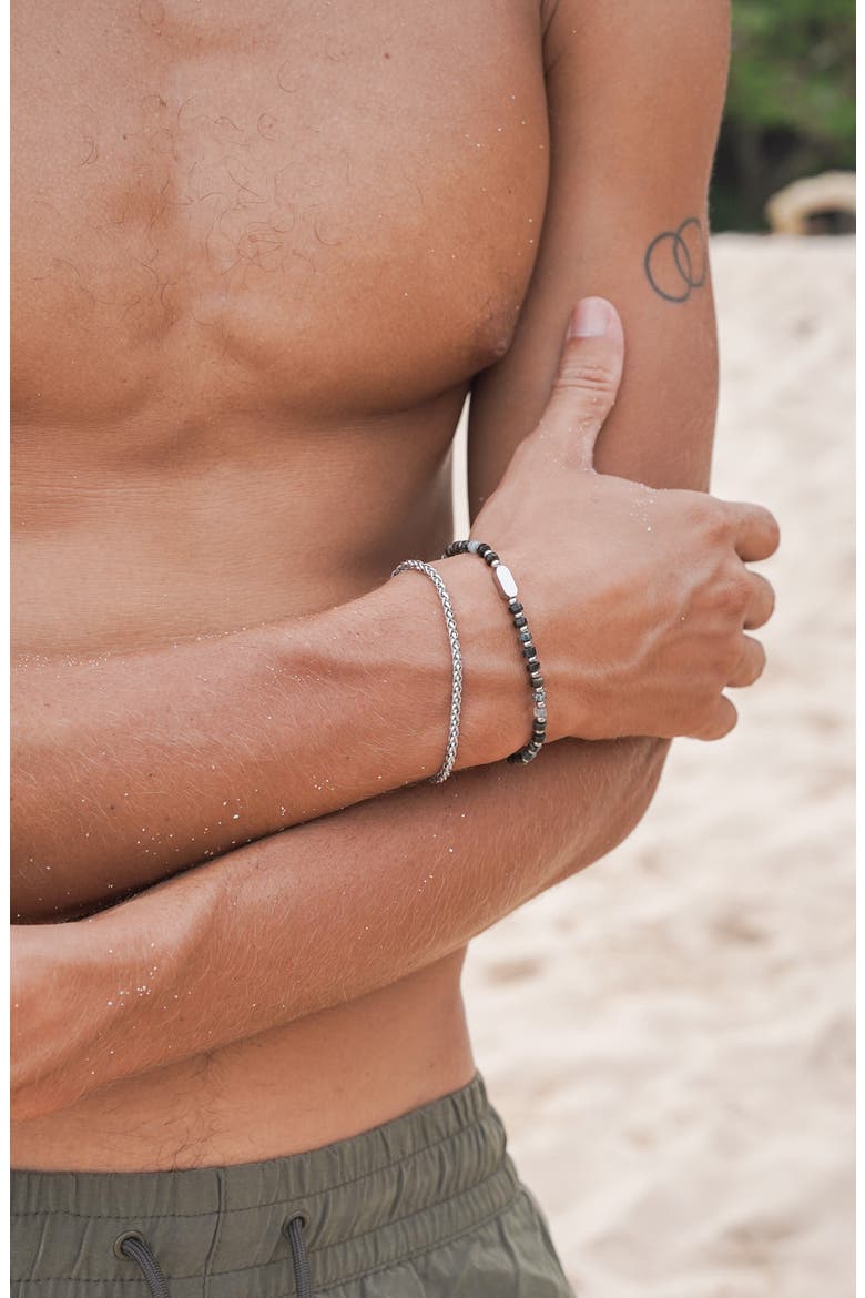 Men's Spiga Chain Bracelet, Alternate, color, SILVER