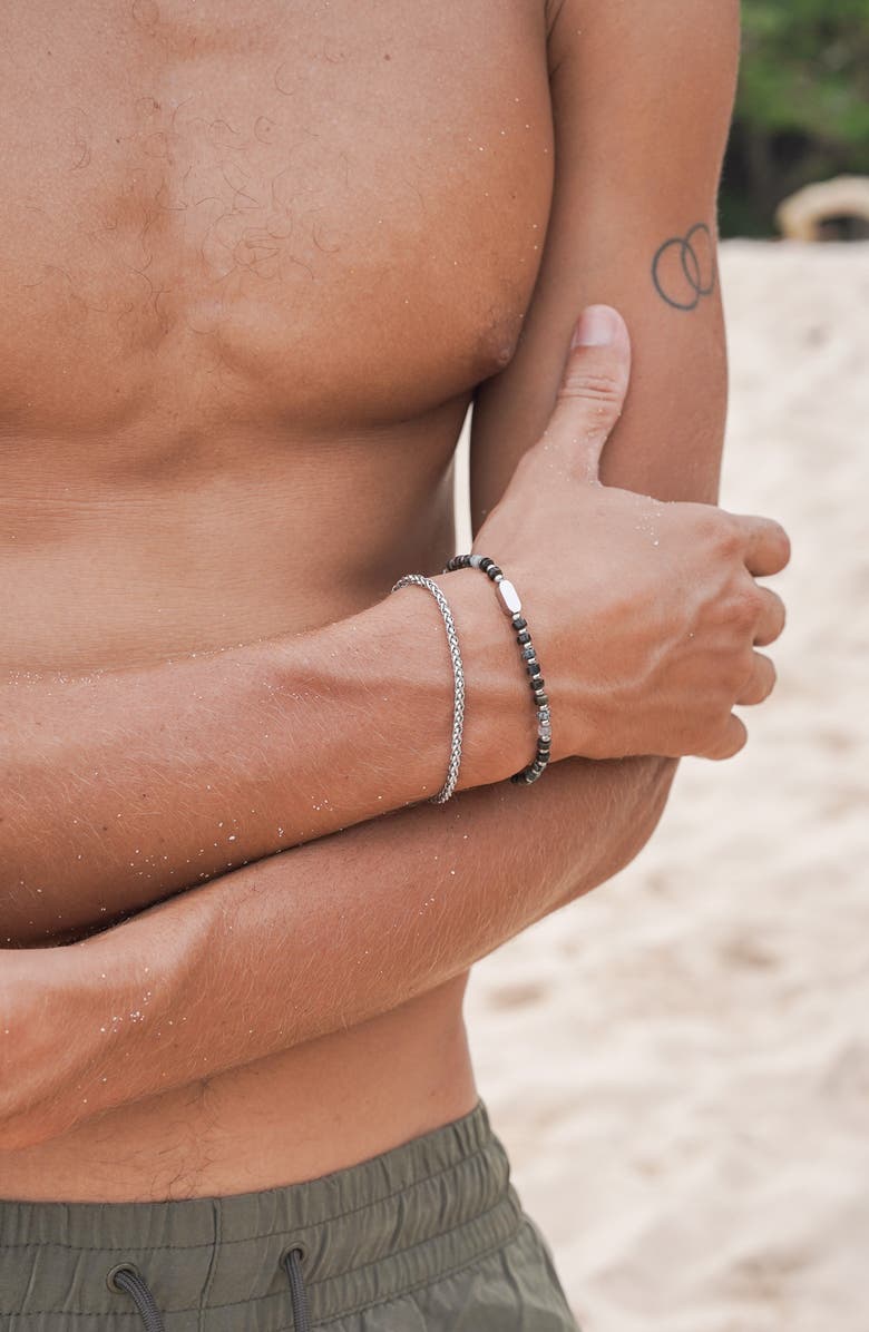 Estella Bartlett Men's Spiga Chain Bracelet, Alternate, color, Silver