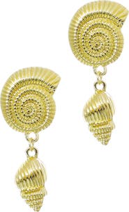 Adornia Shell Drop Earrings