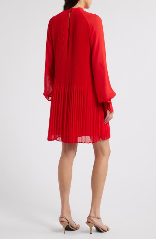 Hugo Boss Boss Dolumi Long Sleeve Shift Dress In Red