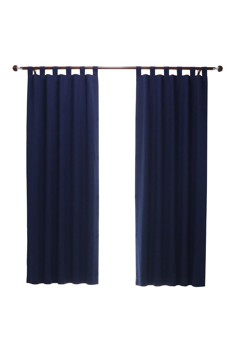 Indoor Cotton Panel Curtain, Main, color, NAVY