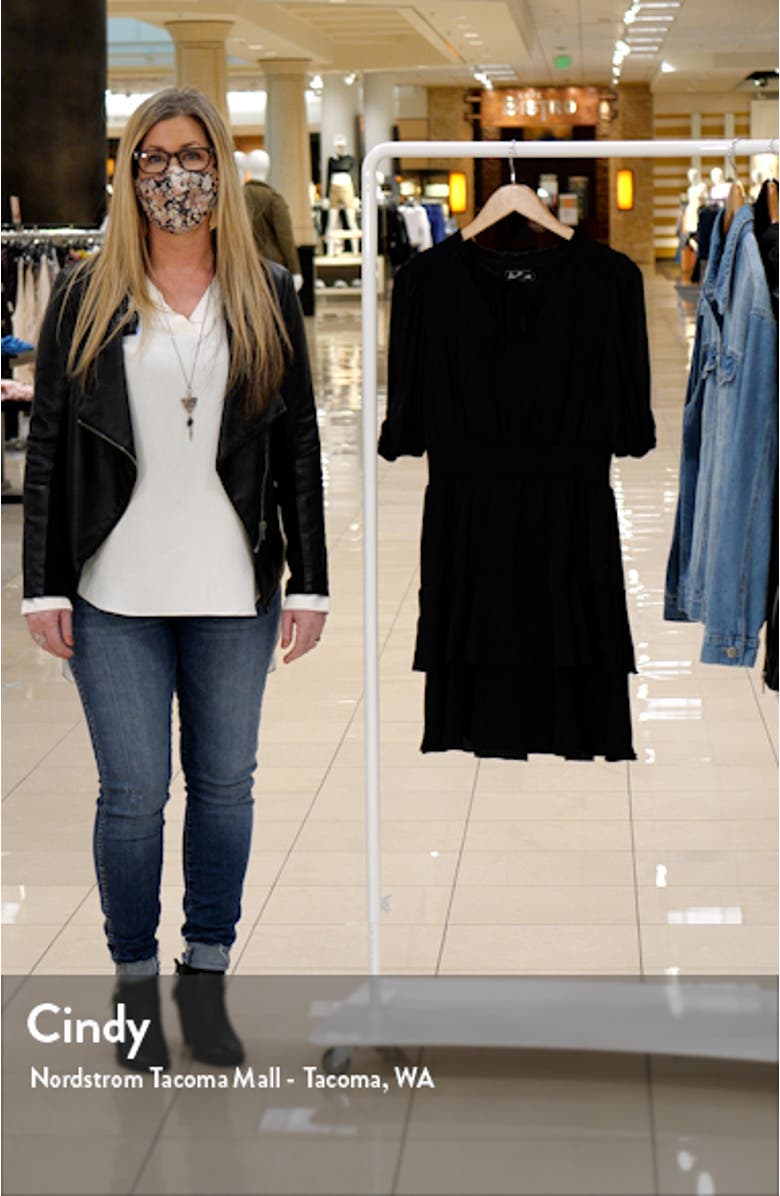 Elbow Sleeve Tiered A-Line Dress, sales video thumbnail