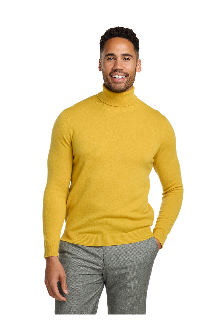 Cashmere Turtleneck Sweater, Alternate, color, Gold