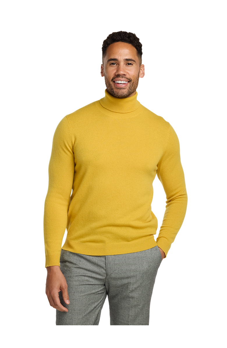 Paul Fredrick Cashmere Turtleneck Sweater, Alternate, color, Gold
