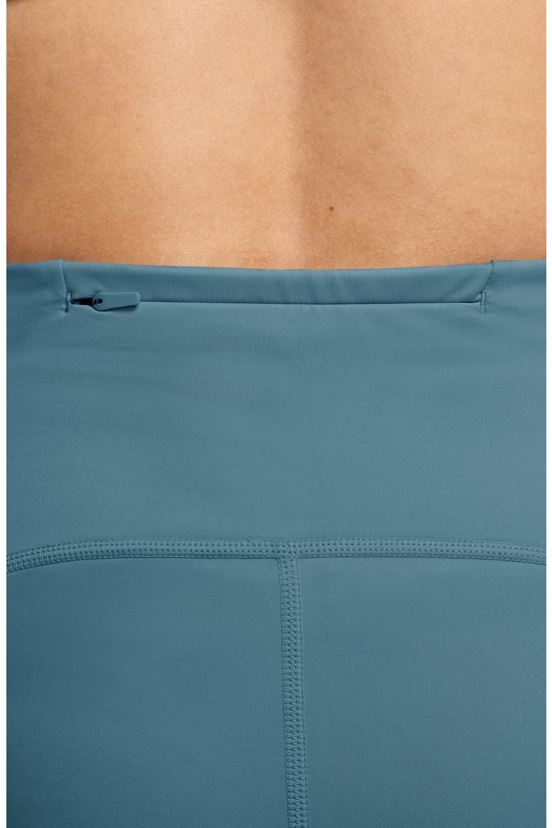 Swift High-Waisted Pocket 7/8 Running Leggings, Alternate, color, SMOKEY BLUE/ REFLECTIVE SILV