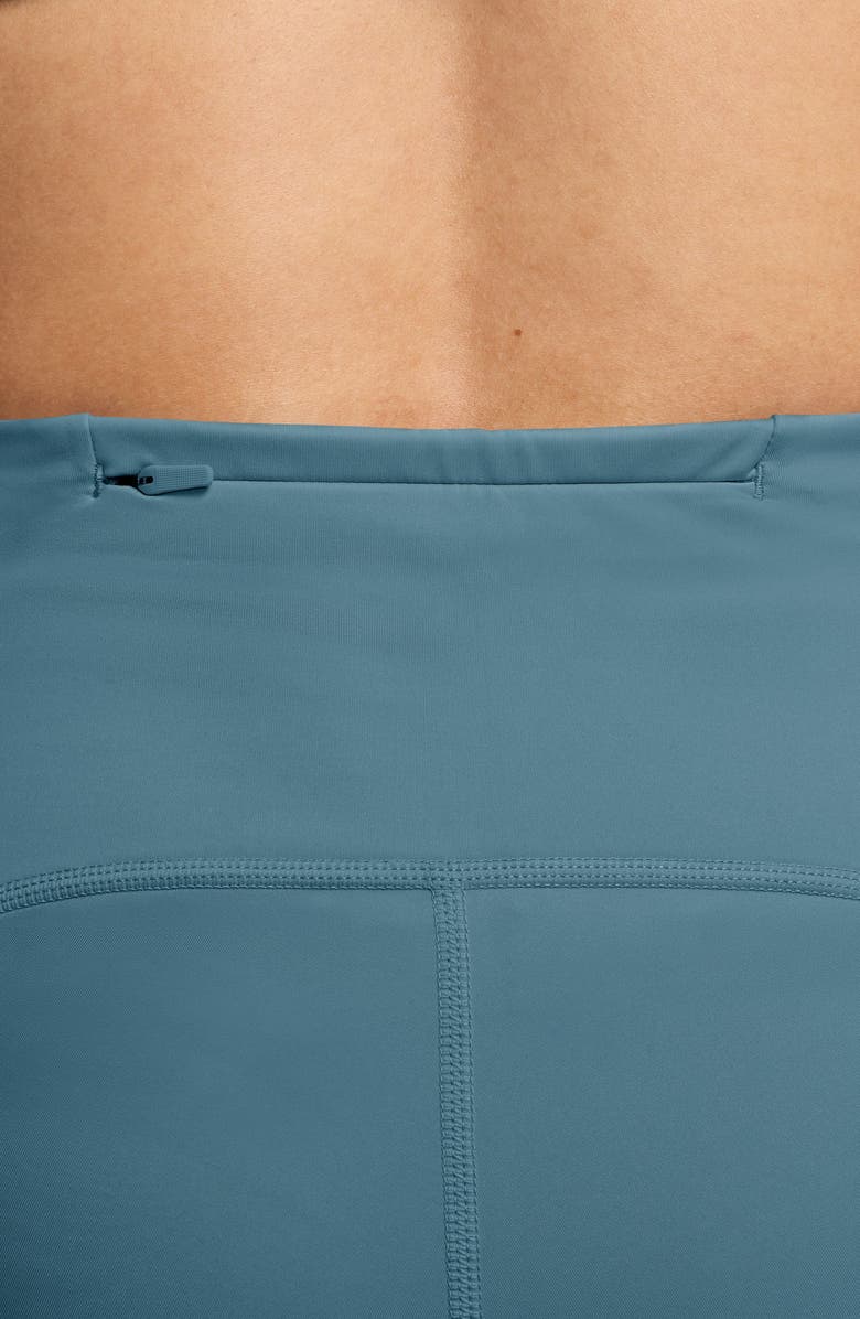 Nike Swift High-Waisted Pocket 7/8 Running Leggings, Alternate, color, Smokey Blue/ Reflective Silv