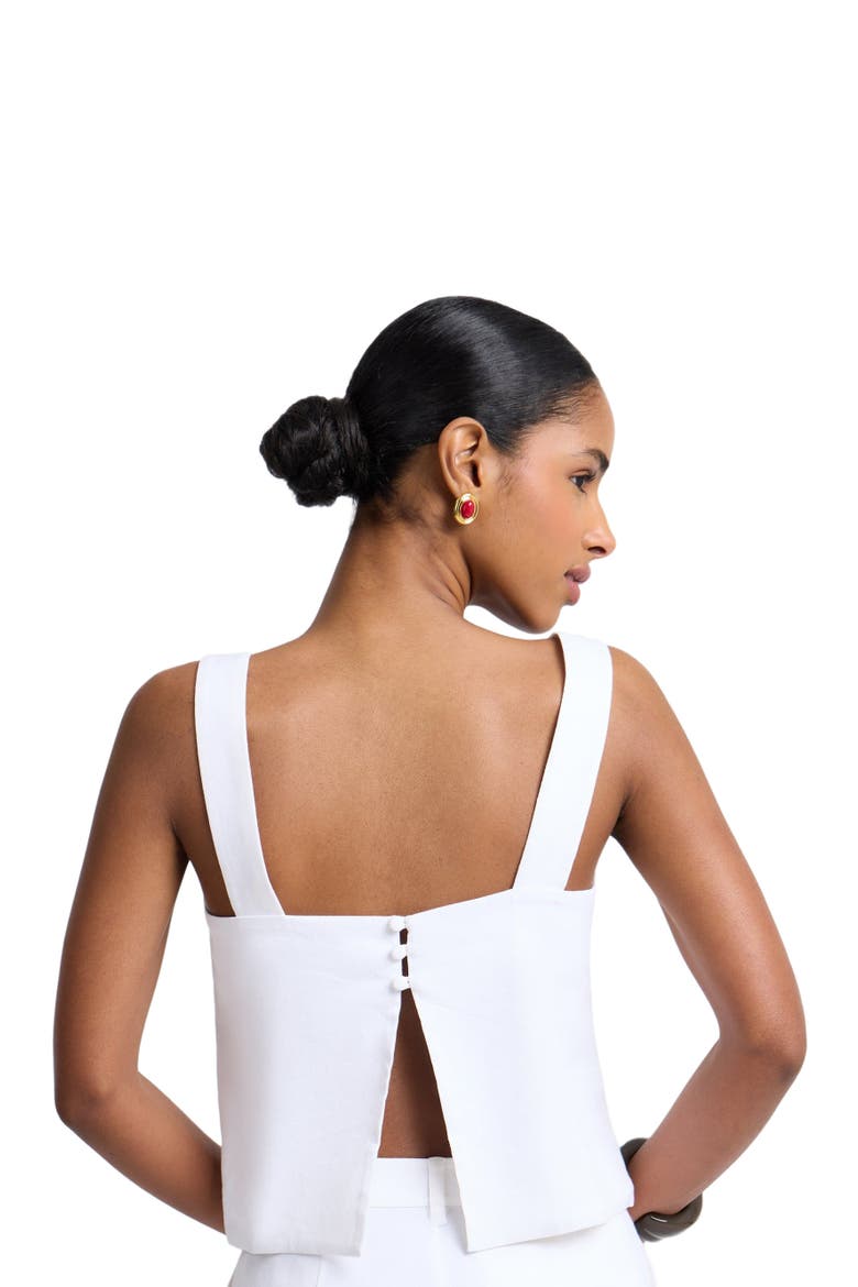 Open Back Shell Top, Alternate, color, White