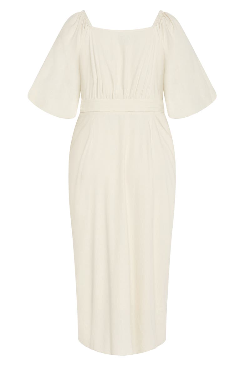 Claudine Wrap Dress, Alternate, color, CREAM