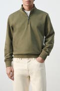 MANGO Quarter Zip Pullover