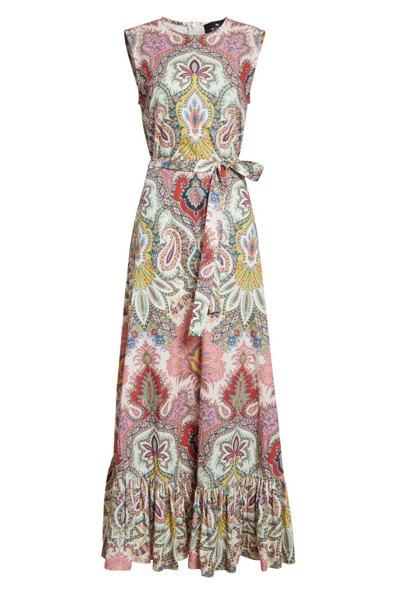 Paisley Print Cotton Maxi Dress, Alternate, color, PRINT ON WHITE BASE