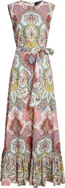 Etro Paisley Print Cotton Maxi Dress