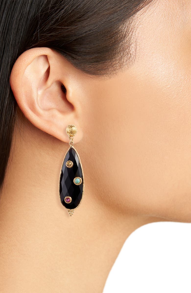 Gas Bijoux Serti Pierrot Teardrop Earrings, Alternate, color, 