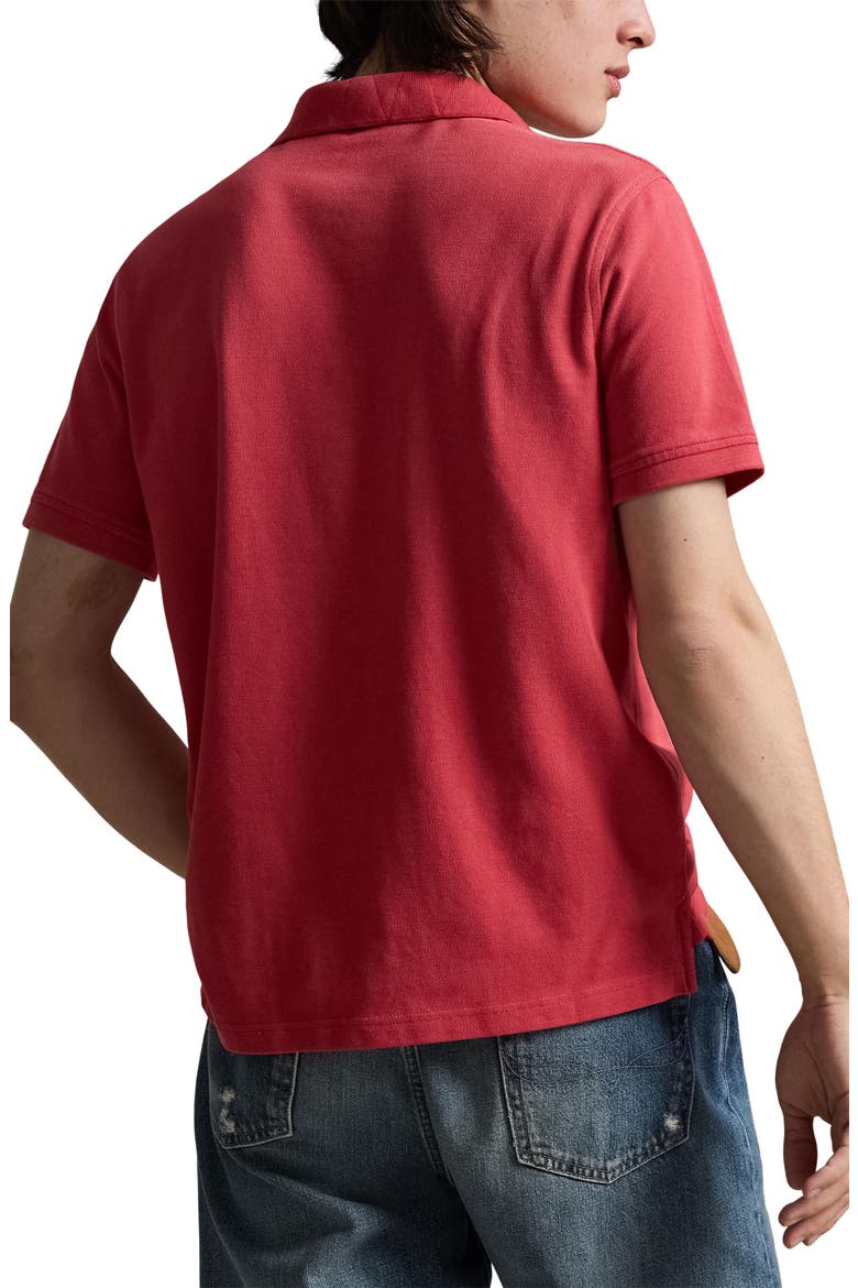 Classic Fit Tractor Appliqué Polo, Alternate, color, SUNRISE RED