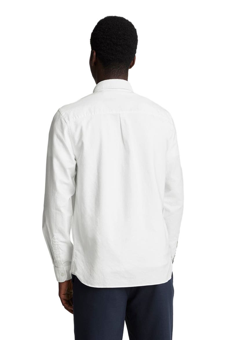 Tonal Eagle Plain Oxford Shirt, Alternate, color, White