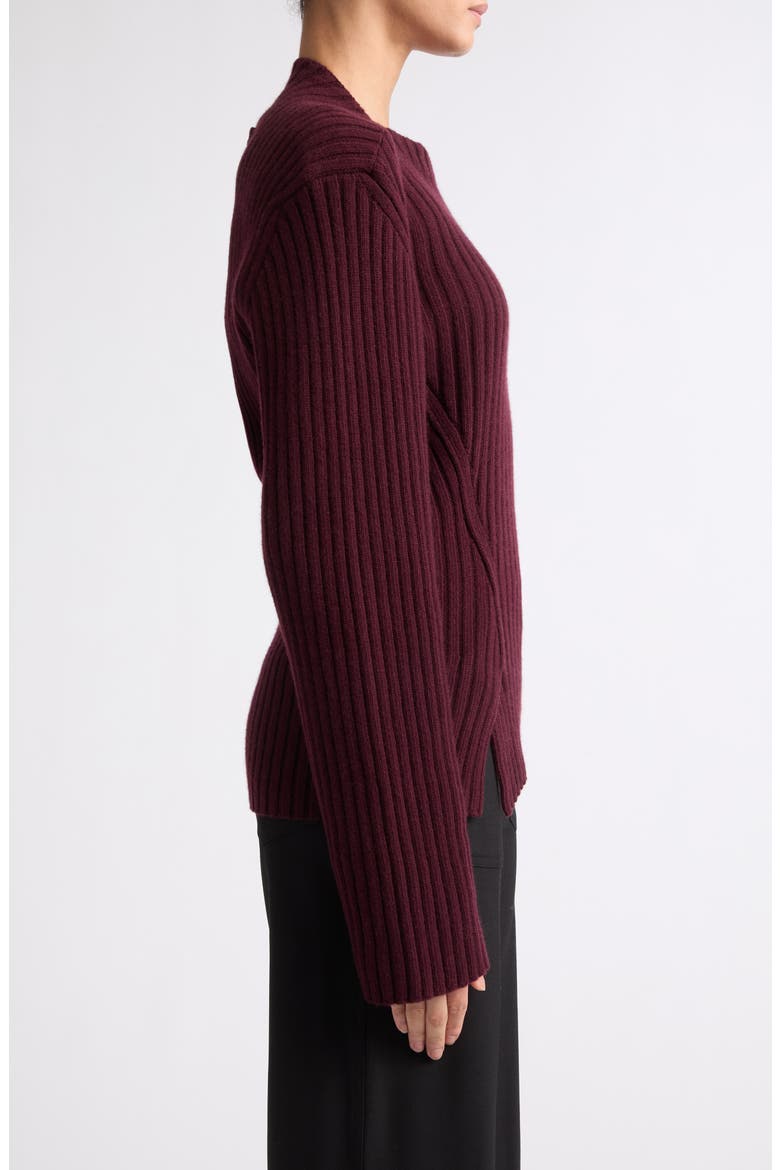 Rib Wool & Cashmere Sweater, Alternate, color, ACAI
