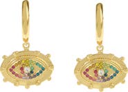 Kurt Geiger London Evil Eye Huggie Drop Earrings