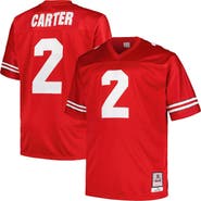 Mitchell & Ness Men's Mitchell & Ness Cris Carter Scarlet Ohio State Buckeyes Big & Tall Legacy Jersey
