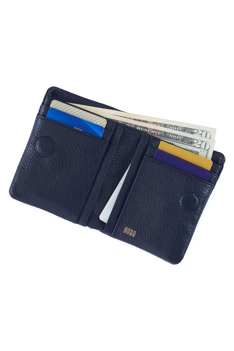 Lumen Mini Leather Wallet, Alternate, color, INK NAVY