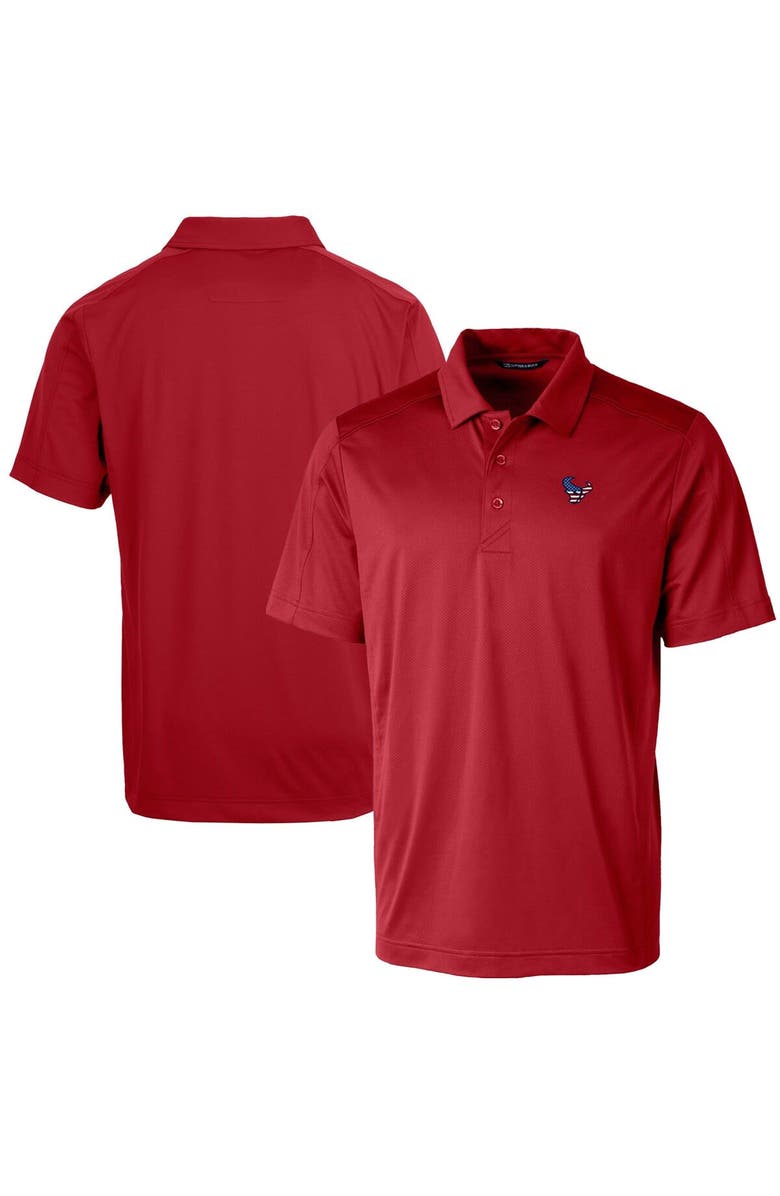 Cutter & Buck Men's Cutter & Buck Red Houston Texans Americana Big & Tall Prospect Textured Stretch Polo, Main, color, Cardinal