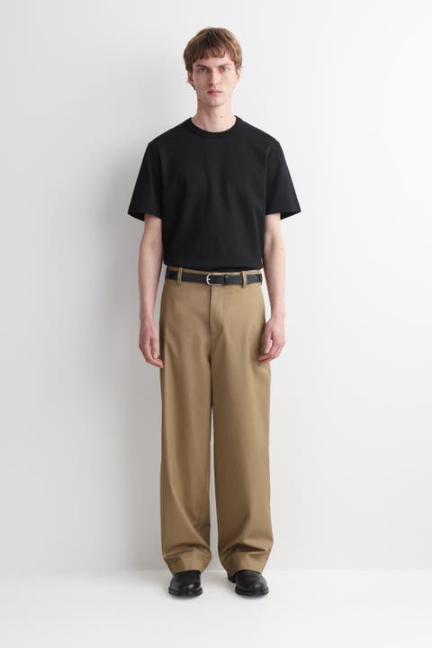 Cotton Wide-Leg Pants