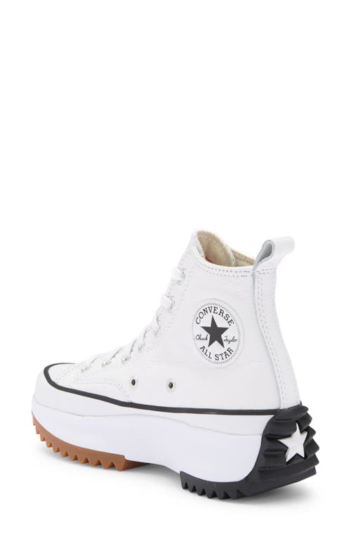Converse Run Star Hike High-top Sneakers In White/black/gum