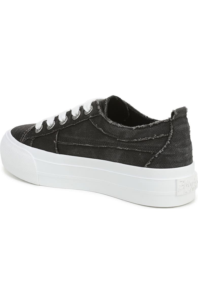 Blowfish Malibu Sadie Sun Embroidered Flower Platform Sneaker, Alternate, color, Black