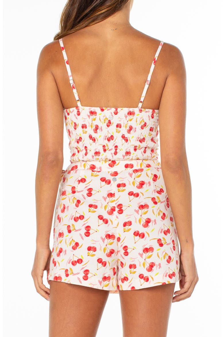 Island Sun Button-Up Crop Tank, Alternate, color, HIBISCUS