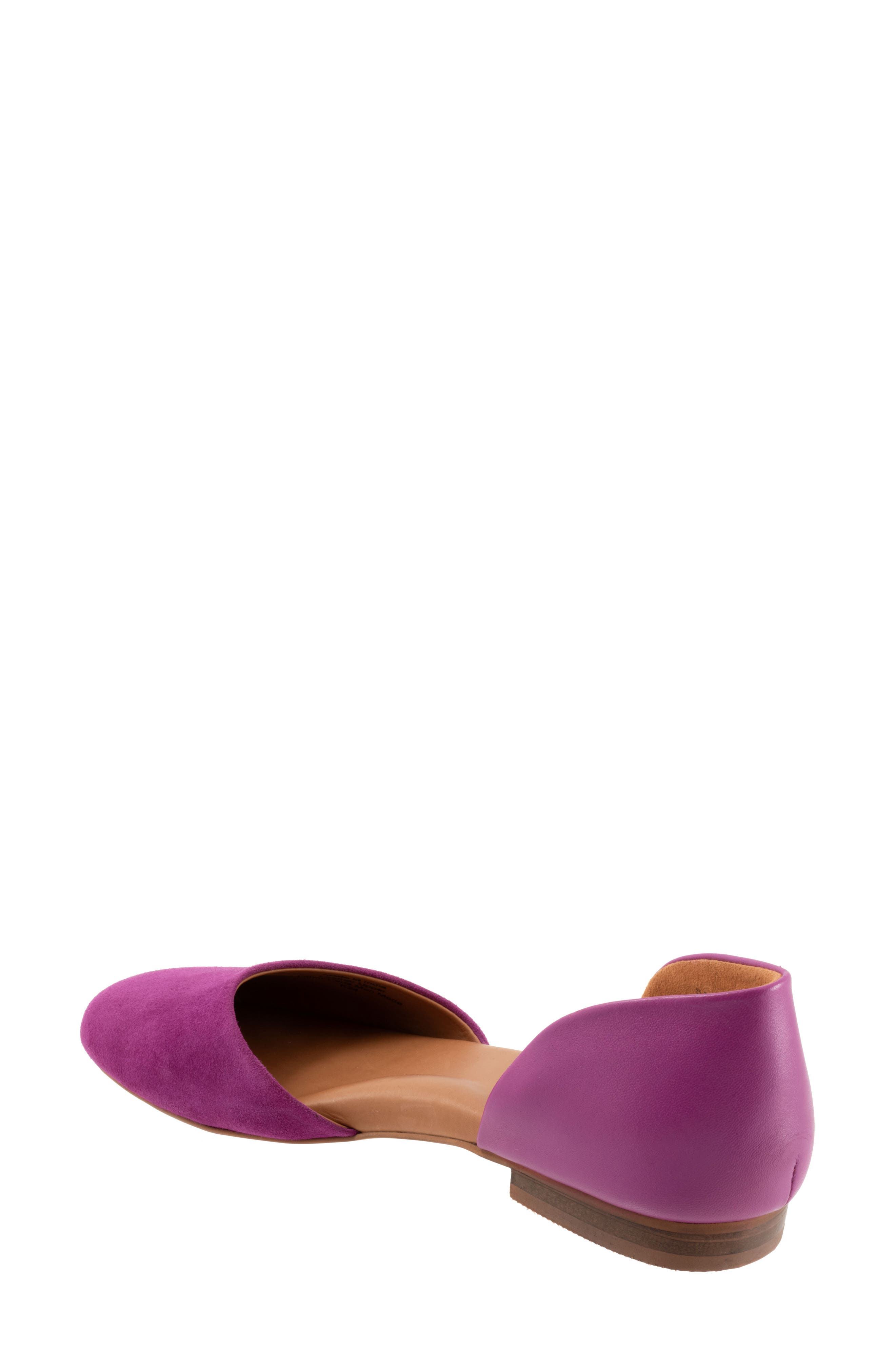 Kamari d'Orsay Flat, Alternate, color, MAGENTA SUEDE
